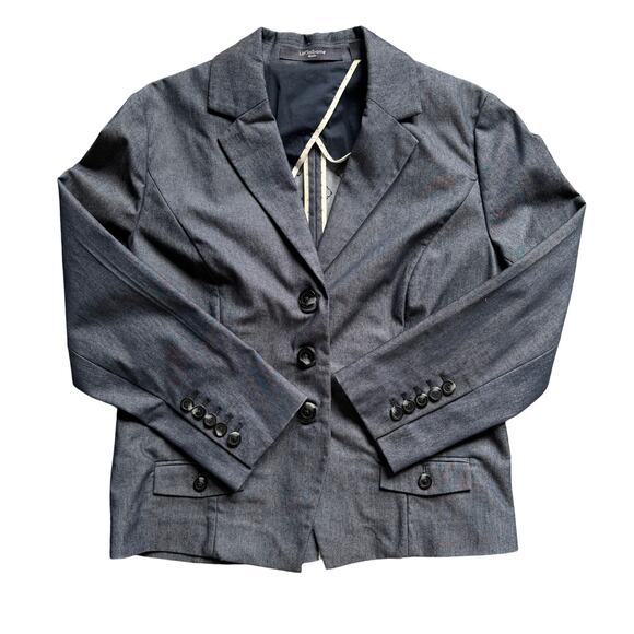 Liz Claiborne Jackets & Blazers - Liz Claiborne Denim Womens Blue Chambray Blazer Jacket Size 10 Career Workwear